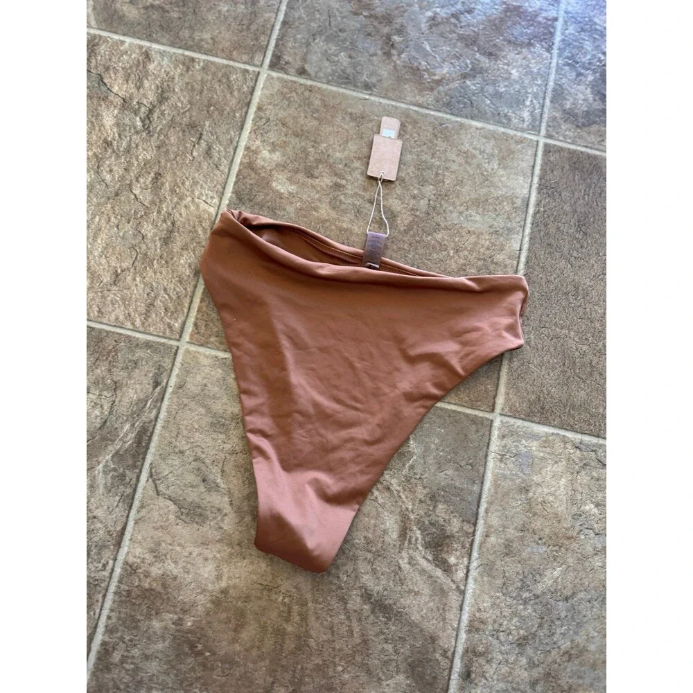 Skims Swim Mid Waist Bottom Almond Size Small